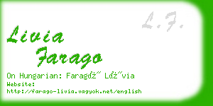 livia farago business card